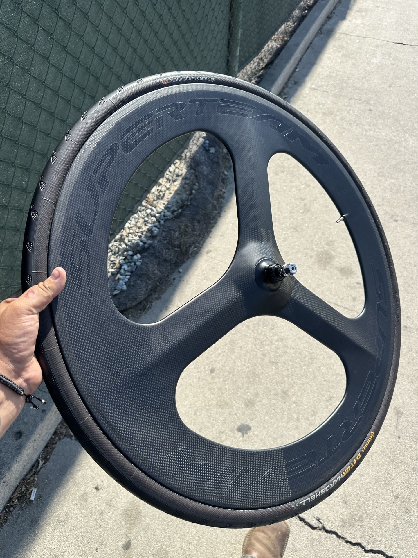 Super Team Carbon Fiber Trispoke Fixie Track Bike Parts