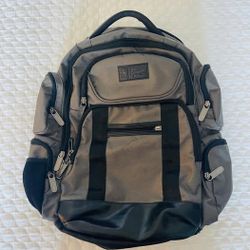 New Authentic Dark Grey 9 Pocket Penguin Backpack Odell Collection Laptop Tablet