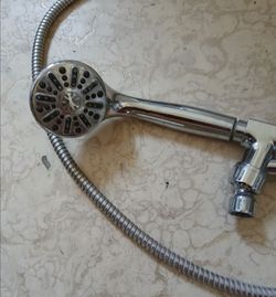 Chrome handheld shower