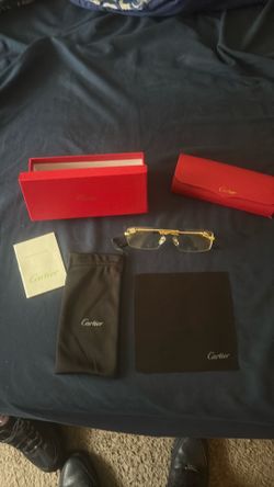 Cartier rimless frame glasses