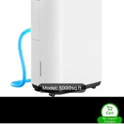 50 Pint Dehumidifier Suitable for Areas Up to 5, 000 Square Feet, Featuring a Drainage Option And a 1.6-Gallon Tank, Designed for Dehumidifying, Dryin