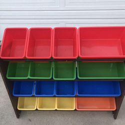 Organizador Grande De Plástico De Colores 