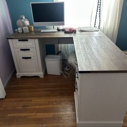 Barn Door Collection L-Shaped Desk 