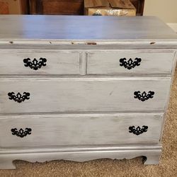 Grey Wash Wooden Dresser