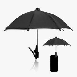 Mini Phone Umbrella with Clip – Sun & Rain Protection ☀️🌧️