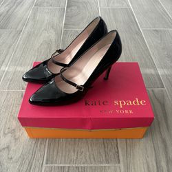 Kate Spade Size 6 M Black Nilda Vero Cuoio Heels