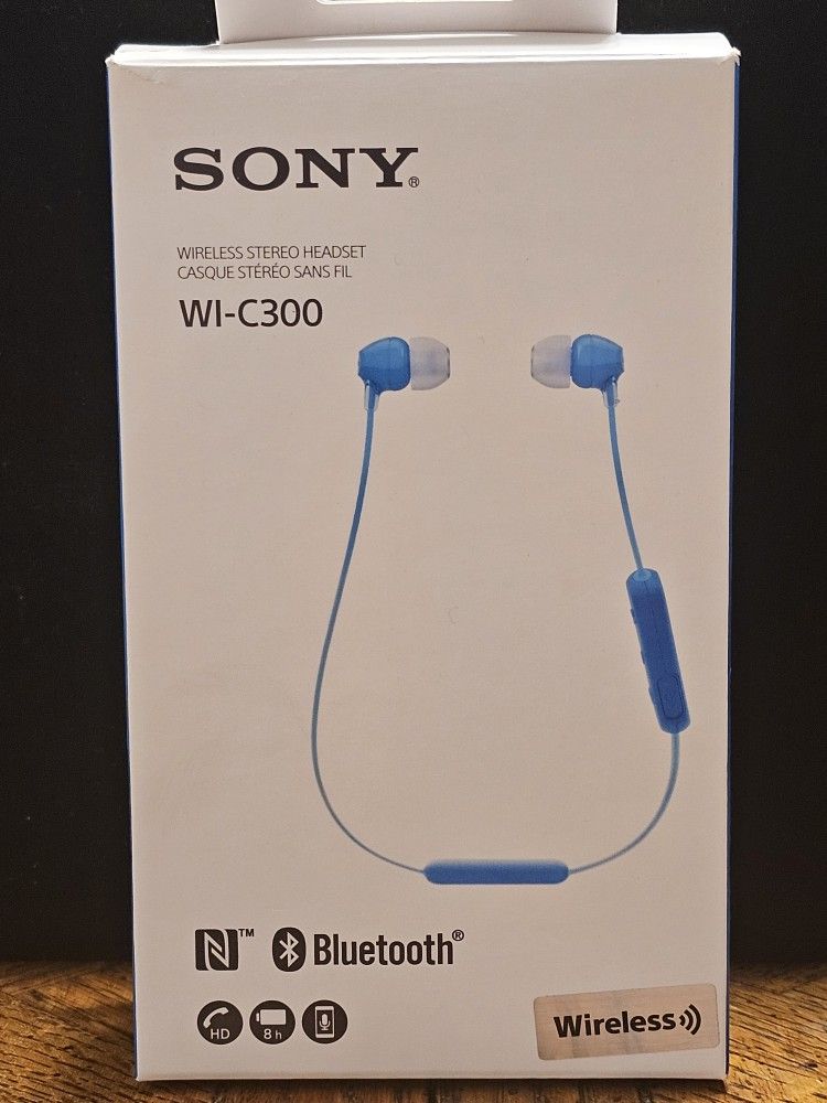 Sony Bluetooth Wireless Stereo Headset WI-C300 - Blue