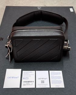 OFF-WHITE DIAG SHOULDER BAG - BLACK