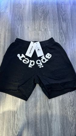 Sp5der VVS Rhinestone Shorts ‘Black’ Size Medium - Brand New
