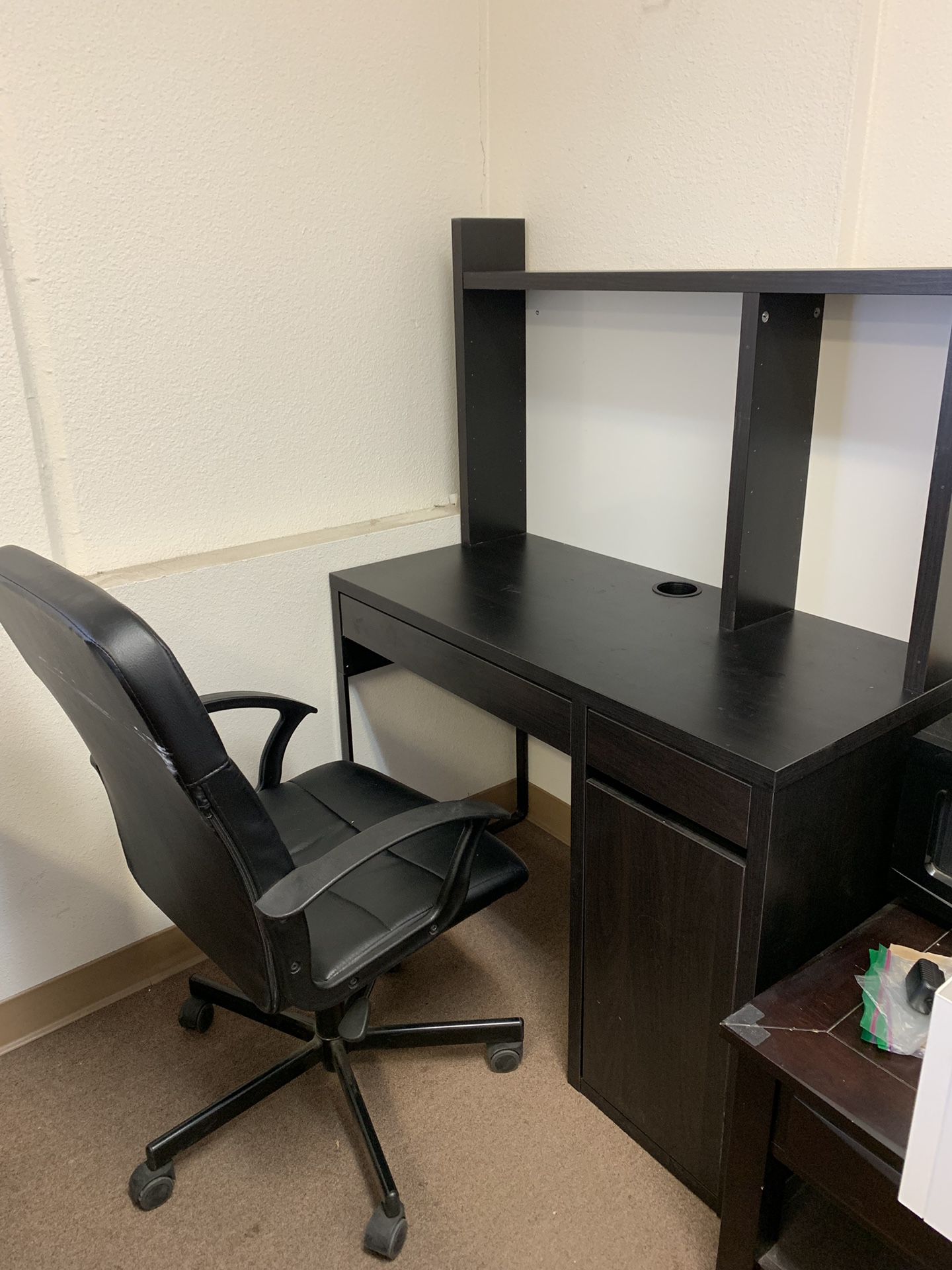 IKEA office desk and chair set