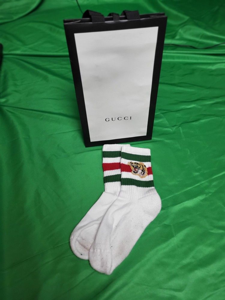 Gucci Tiger Socks OG Bag And Receipt
