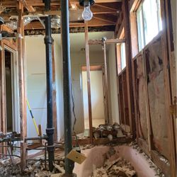 Aug demolition work sheetrock facility