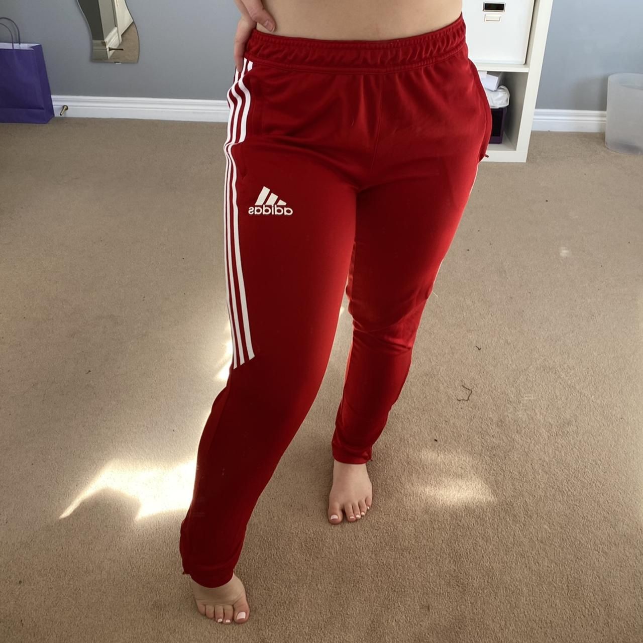 Red Adidas Pants Women  Medium 