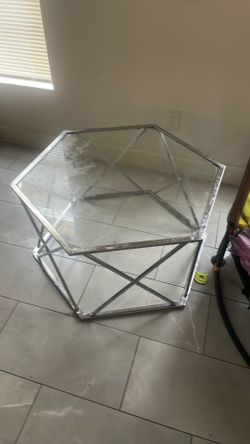 Glass coffee table