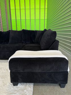 LIKE NEW black sofa sectional couch (DELIVERY AVAILABLE)