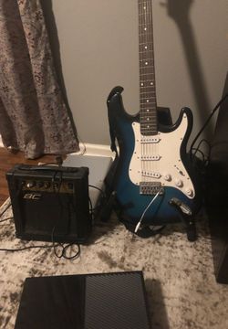 Electric guitar and amp