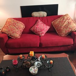 Brick Red Couch