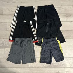 Boys Athletic Shorts 6 Pack Bundle 