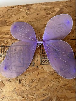 Purple Glitter Fairy Wings