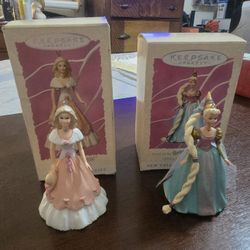 1997 Hallmark Holiday Barbie Ornament Set~