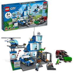 Lego city police station truck and helicopter