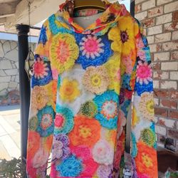colorful sweat shirt hoodie XL