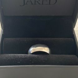 Jared 10k White Gold Male Wedding Band 