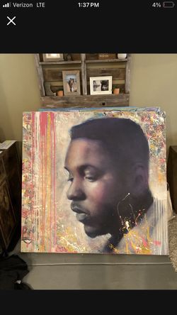 Giant Hand Painted Kendrick Lamar Wall Art
