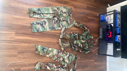 Woodland Camo BDU Uniform Set with Boots