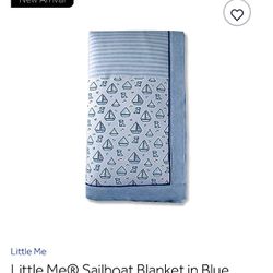 Blue Sailboat Blanket Thumbnail
