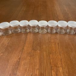 10 Plastic Storage Container with Lids Small Jars