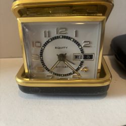 Equity Day-Date Travel Clock 
