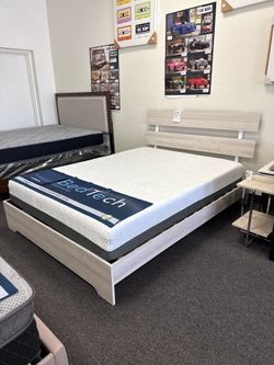 Queen platform bed frame