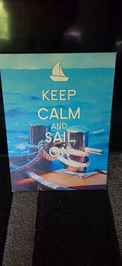 Keep Calm and Sail On Canvas Wall Art
