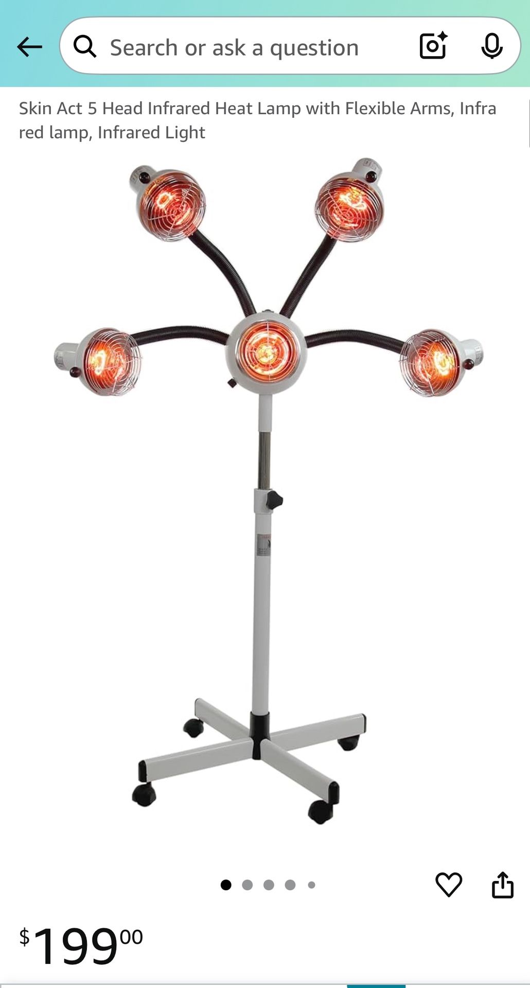 Head Inferred Heat Lamp .
