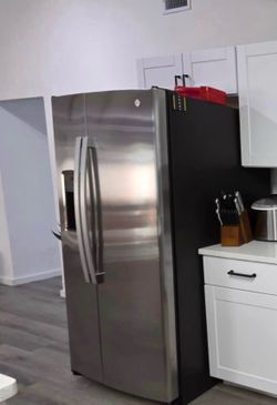 GE fridge and freezer, french door