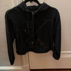 Calvin Klein Jeans Black and white Cropped Hoodies