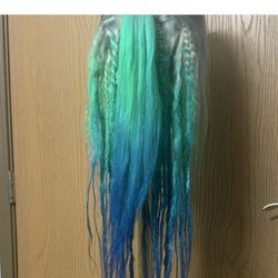 100%human hair hand made 30 inch dred lock wig