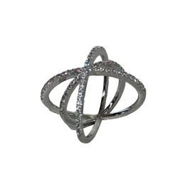 Silver 925 Ladies Ring with CZ Stones