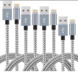  4Pack(3ft 6ft 6ft 10ft) iPhone Lightning Cable Apple MFi Certified Braided Nylon Fast Charger Cable Compatible iPhone Max XS XR 8 Plus 7 Plus 6s 5s 5