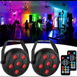 Par Lights Battery Powered, OPPSK 18W 6LEDs RGB Stage Lights 2 Pack, Battery Powered and Remote Control, 6Hours Working Time for DJ Gigs Wedding Churc