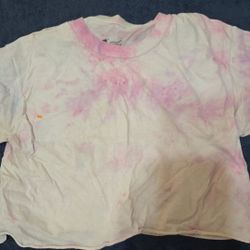 tie dye cropped t shirt