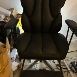 Big and Tall Office Chair, Executive Office Chair with Footrest, Ergonomic Office Chairs with Adjustable Headrest and Tilt Angle, Suitable for Office 
