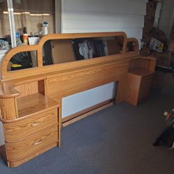 Queen Mirror Headboard Frame And Boxspring