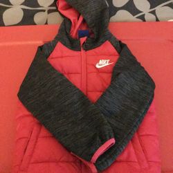 Nike Toddler Puffer Jacket Red and Gray Sz 4/XS
