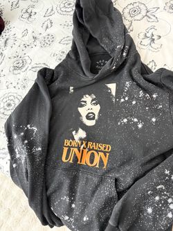 Born X Raised Union Bleach Splatter Hoodie