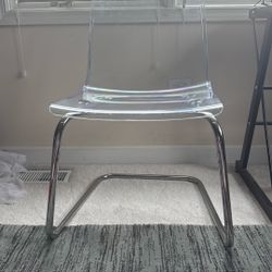 IKEA Chrome Plates Chair Clear