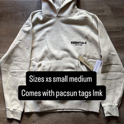 Light Oat Meal Essential Hoodie $55