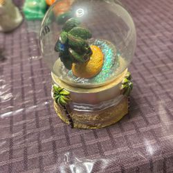 Cute Aruba Globe With Palm Trees And Glitter Inside 