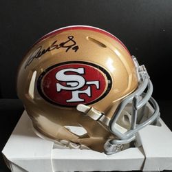 49ers Deebo Samuel Signed Mini Helmet / Display Case Included